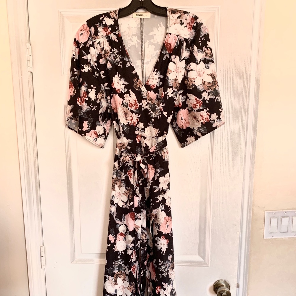 Long Floral Wrap Dress💕